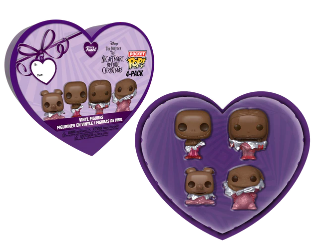 NBX - Pocket Pop Keychains 4 Pack- Saint-Valentin (Look Chocolat)