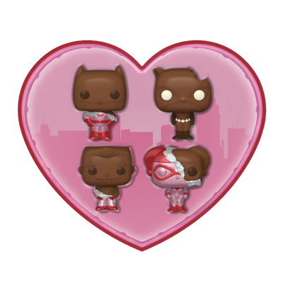 DC - Pocket Pop Keychains 4 Pack- Saint-Valentin (Look Chocolat)