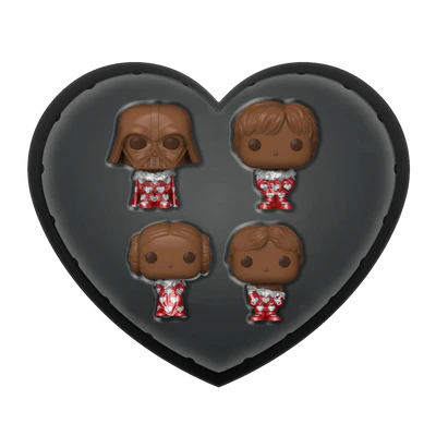 STAR WARS - Pocket Pop Keychains 4 Pack-Saint-Valentin (Look Chocolat)