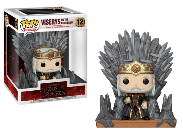 HOUSE OF THE DRAGONS - POP Deluxe N° 12 - Viserys sur le Throne de Fer