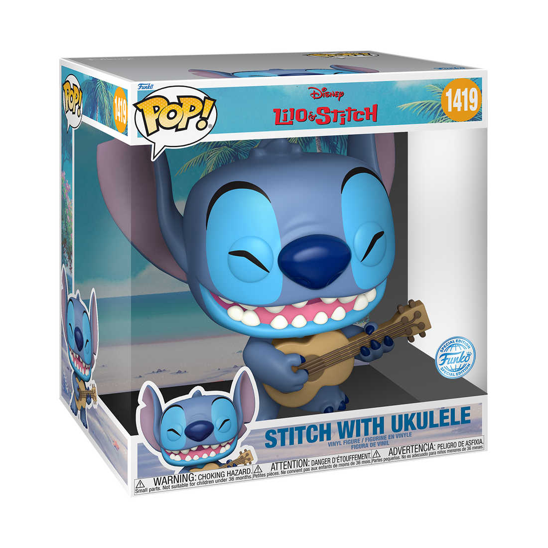 LILO & STITCH - POP Jumbo N° 1419 - Stitch avec Ukelele