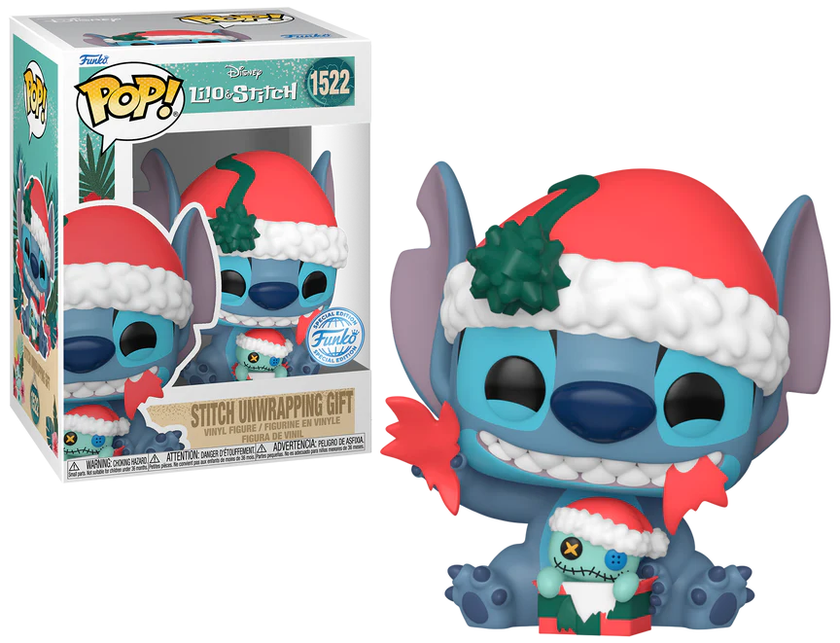LILO & STITCH - POP Disney N° 1522 - Stitch déballant cadeau