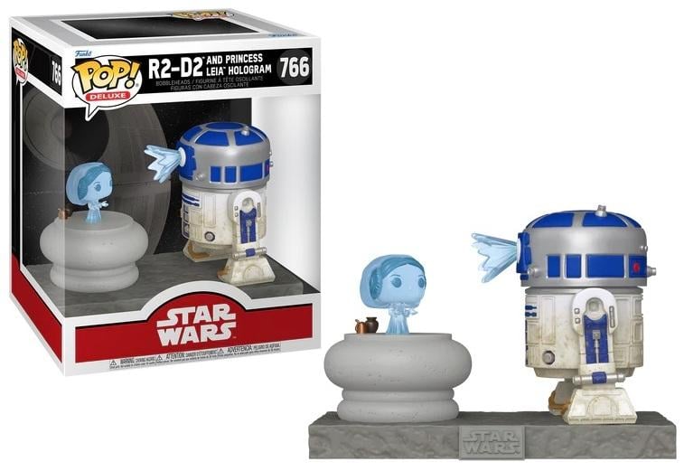 STAR WARS - POP Deluxe N° 766 - R2-D2 avec Hologramme Princesse Leia