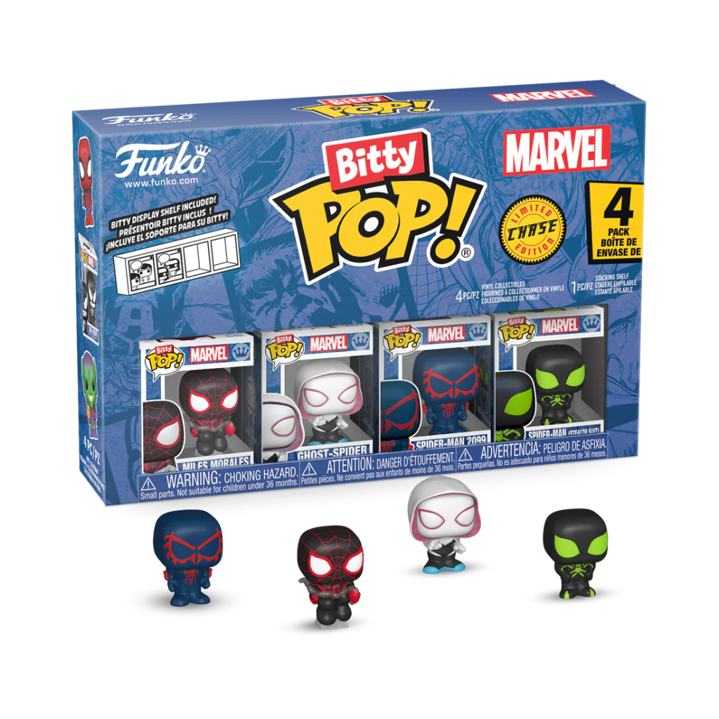 SPIDER-MAN - Bitty Pop 4 Pack 2.5cm - Miles Morales