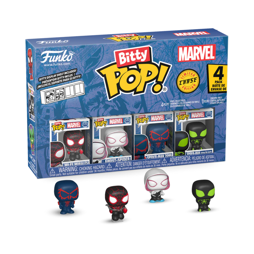 SPIDER-MAN - Bitty Pop 4 Pack 2.5cm - Miles Morales