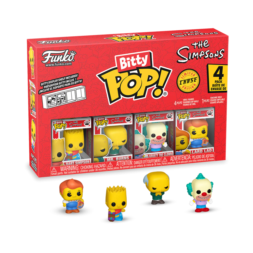 SIMPSONS - Bitty Pop 4 Pack 2.5cm - Bart