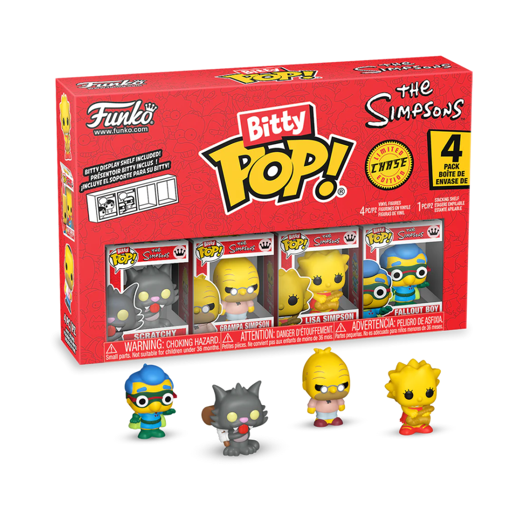 SIMPSONS - Bitty Pop 4 Pack 2.5cm - Scratchy