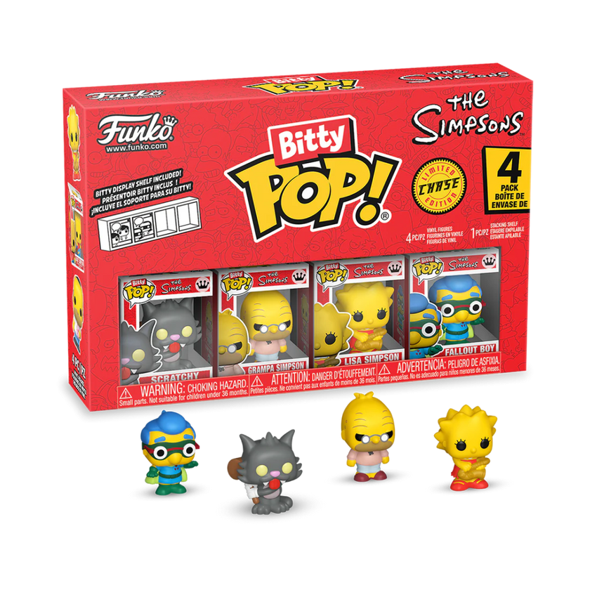 SIMPSONS - Bitty Pop 4 Pack 2.5cm - Scratchy