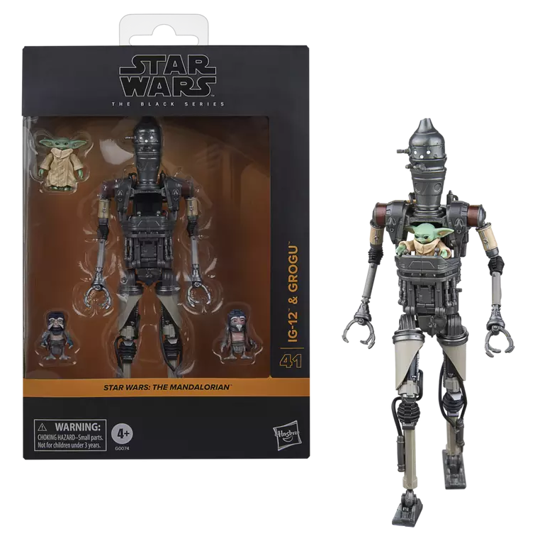 THE MANDALORIAN - IG-12 & Grogu - Figurine Black Series 15cm