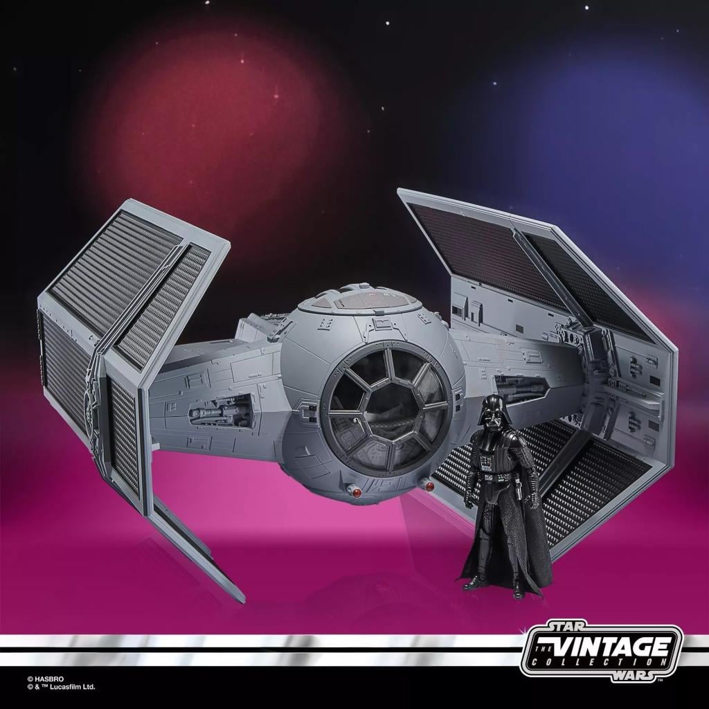 STAR WARS - Dark Vador avec Tie avancé - Figurine Vintage Coll. 10cm