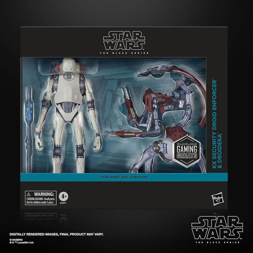STAR WARS Jedi Survivor - KX Security Droid & Droideka 2Pk Figure 15cm