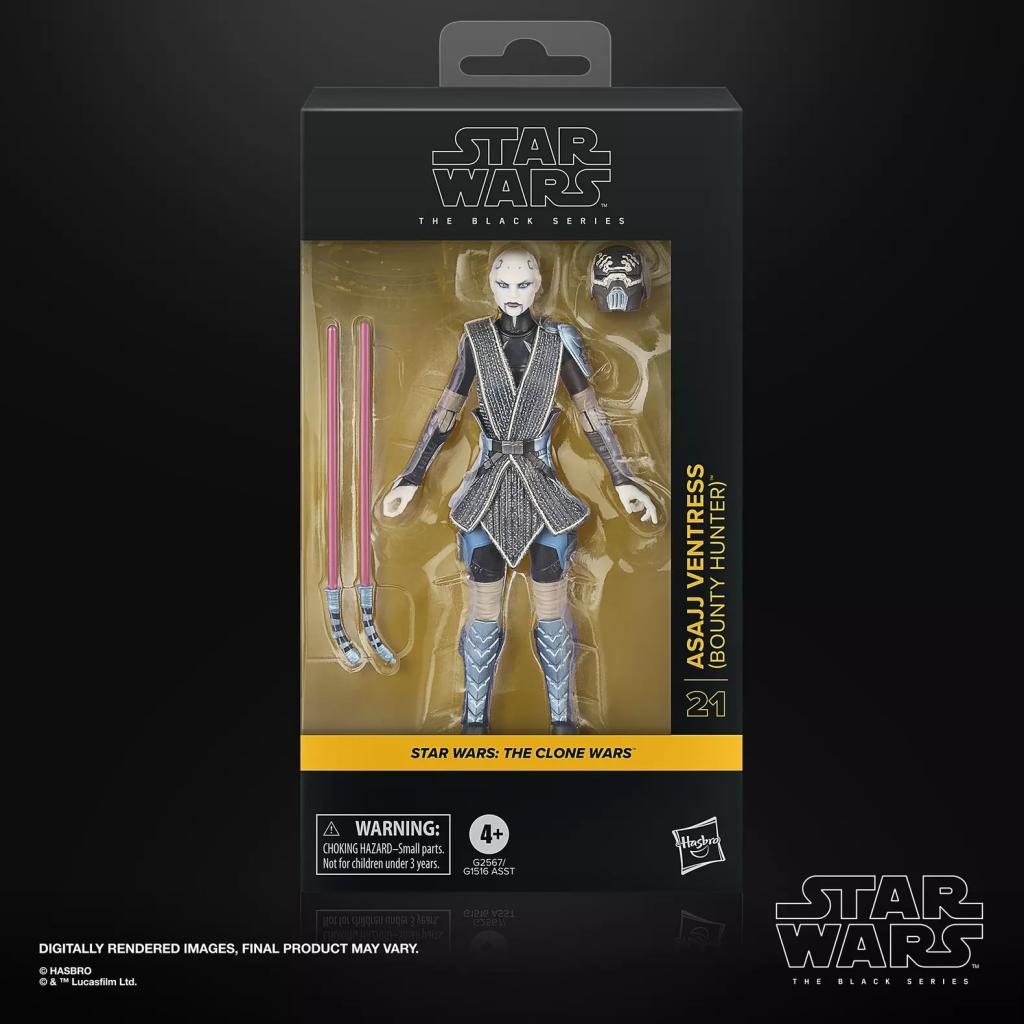 THE CLONE WARS - Asajj Ventress (Bounty Hunter) -Fig Black Series 15cm