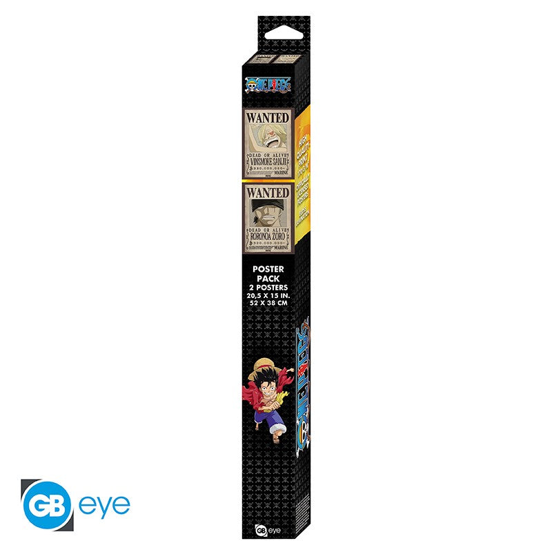 ONE PIECE - Wanted Zoro & Sanji - Set de 2 posters '52x38'