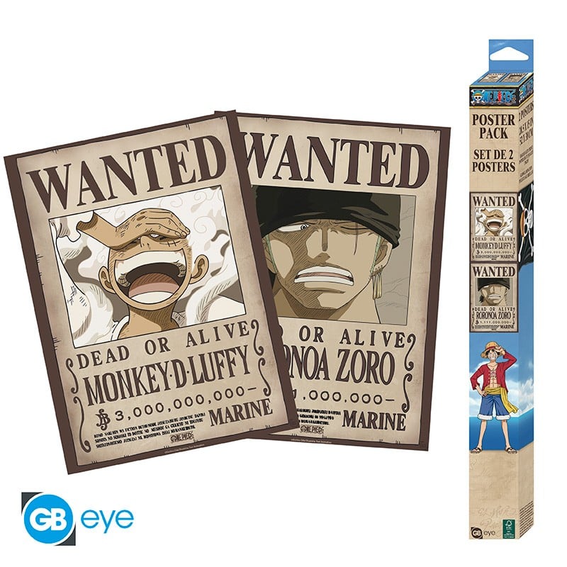 ONE PIECE - Wanted Sabo & Ace - Set de 2 posters '52x38'