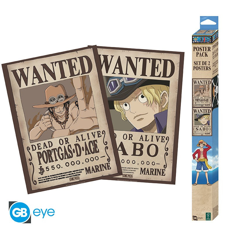 ONE PIECE - Wanted Luffy & Zoro - Set de 2 posters '52x38'