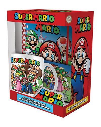 SUPER MARIO - Bumper - Mug, sous verre, Porte-clé & Carnet