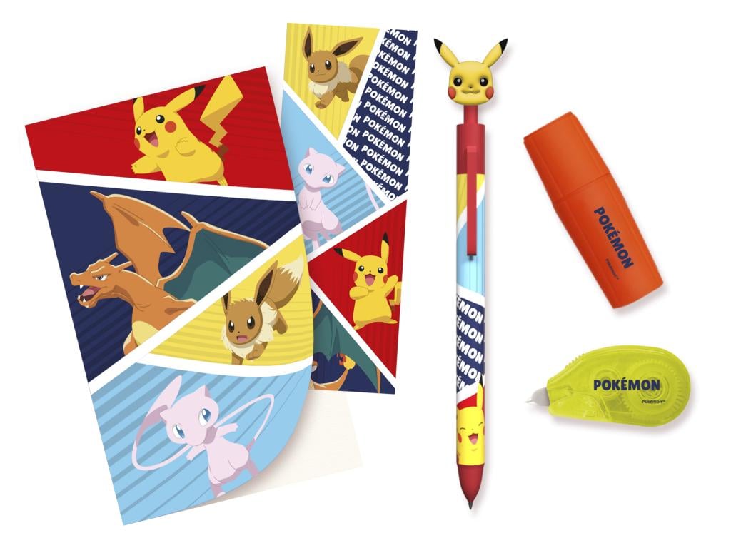 POKEMON - Set de Papeterie avec un Bloc-note - 5pc