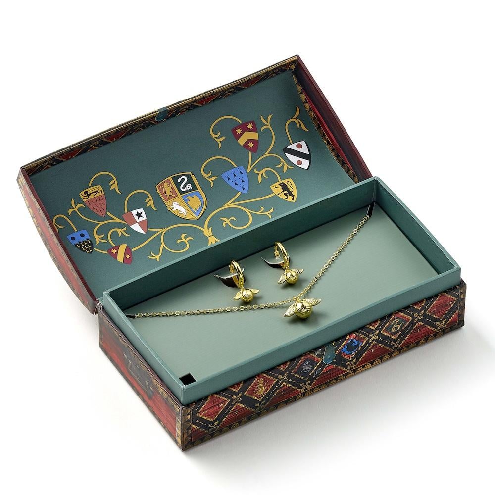 HARRY POTTER - Coffret Cadeau Quidditch - Collier & Boucles d'Oreilles