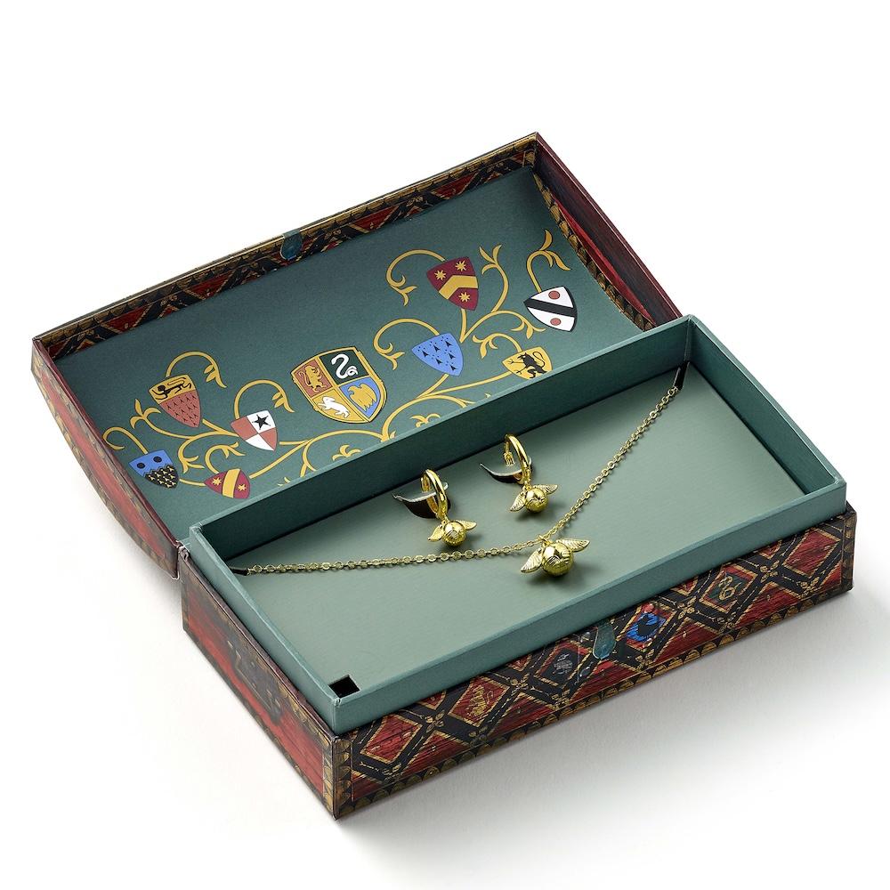 HARRY POTTER - Coffret Cadeau Quidditch - Collier & Boucles d'Oreilles