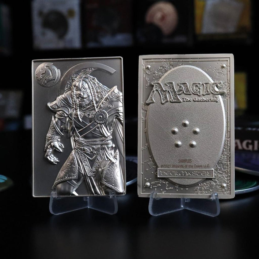 MAGIC THE GATHERING - Ajani Goldmane - Carte Collector Plaqué Argent