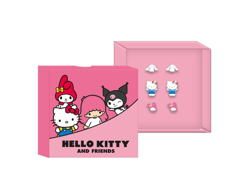 HELLO KITTY & Friends - 3 Paires de Clous d'Oreilles