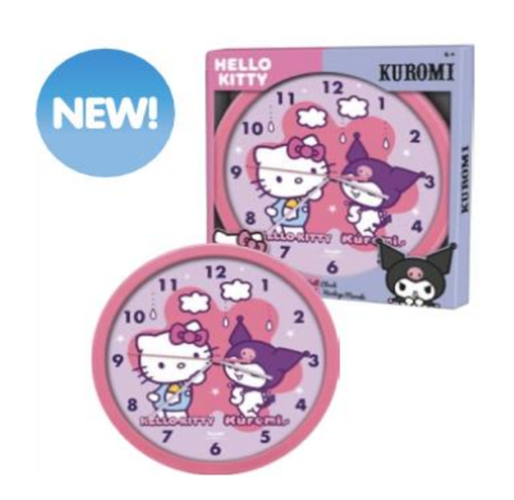 HELLO KITTY & KUROMI - Horloge Murale