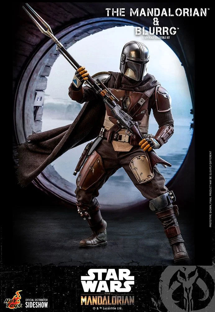 STAR WARS - Mandalorian & Blurrg - Pack de 2 figurines 37cm
