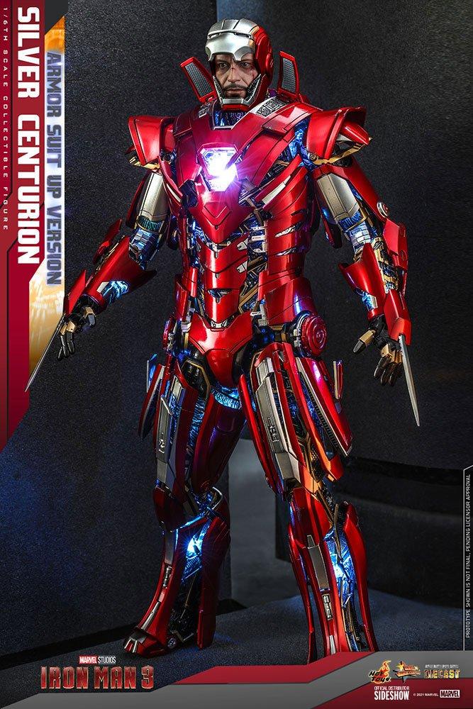MARVEL - Iron Man 3 Silver Centurion - Figurine Movie Masterpiece 56cm