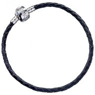 HARRY POTTER - Bracelet Fantaisie cuir noir - 21cm