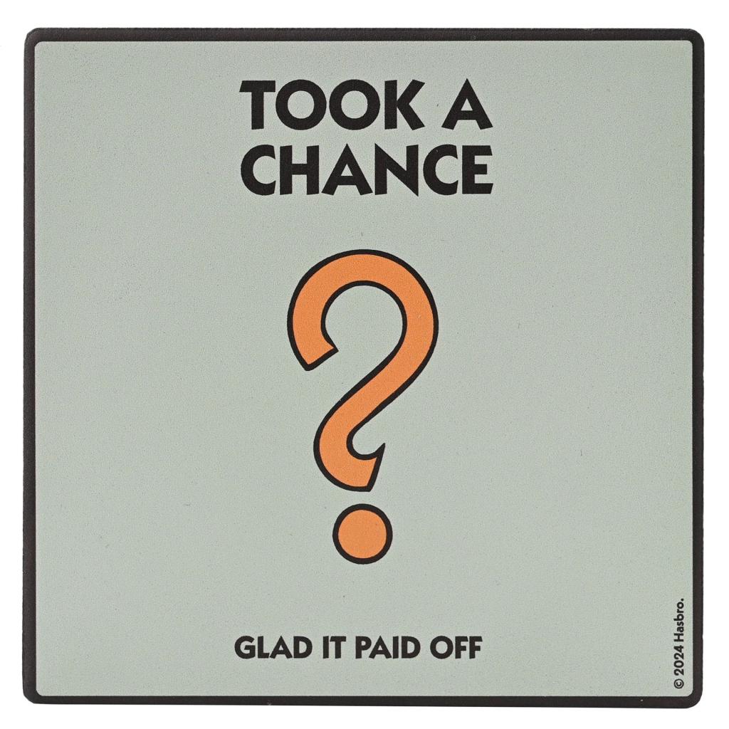 MONOPOLY - Took a Chance - Sous Verre Carré en Céramique