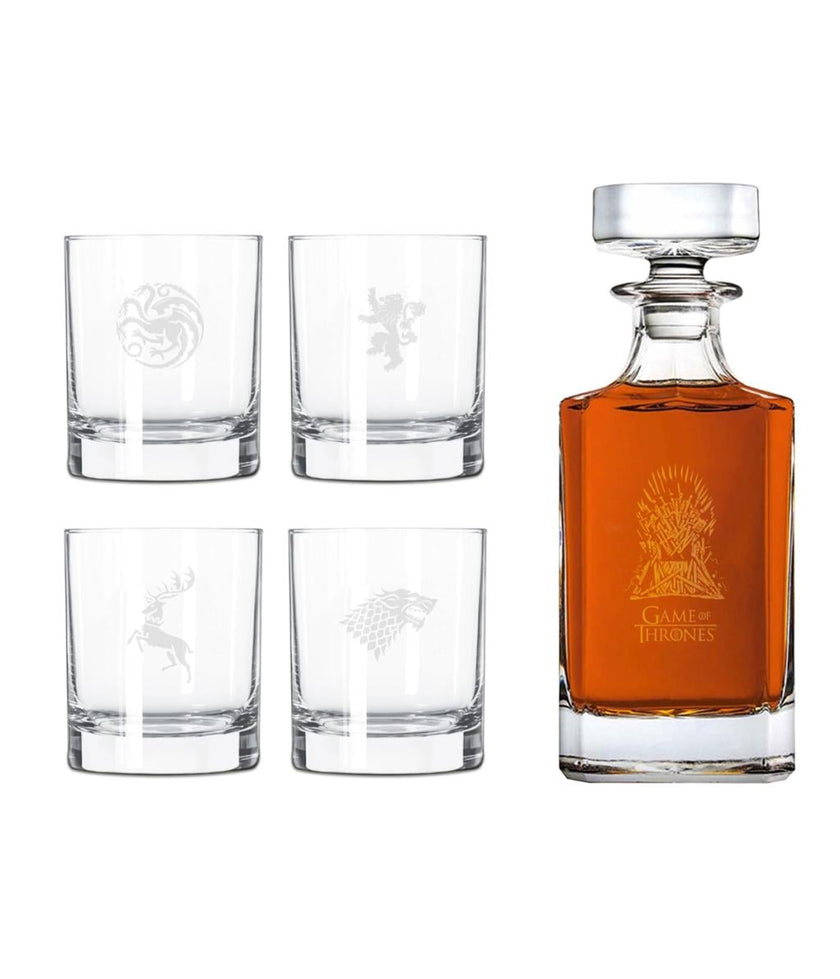 GAME OF THRONES - Set 4 verres à Whisky gravé