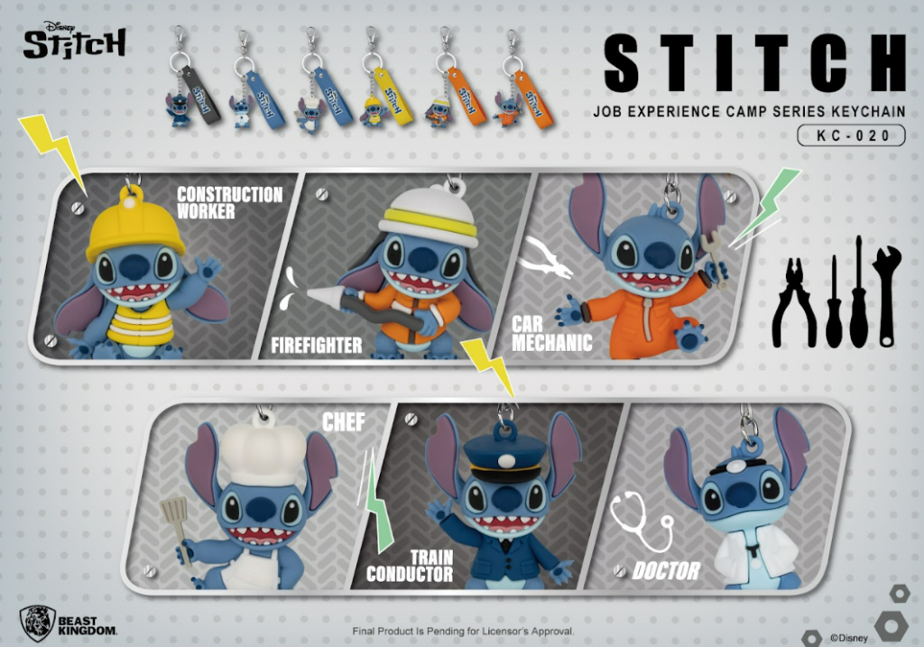 DISNEY - Stitch job experience camp series - Display 12 Porte-clés 4cm