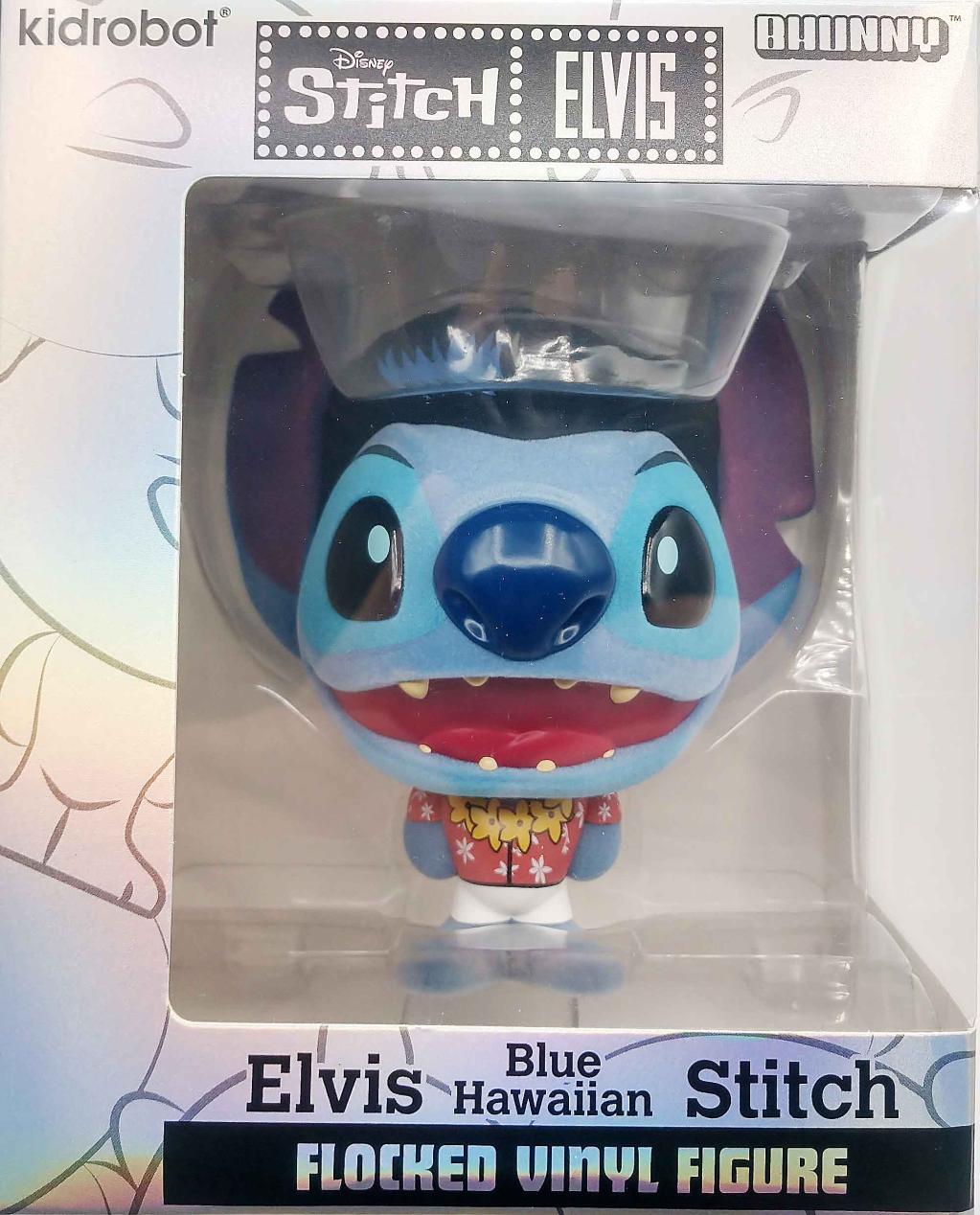 STITCH - Elvis Hawai - Figurine Bhunny Flocked Vinyl - 10cm