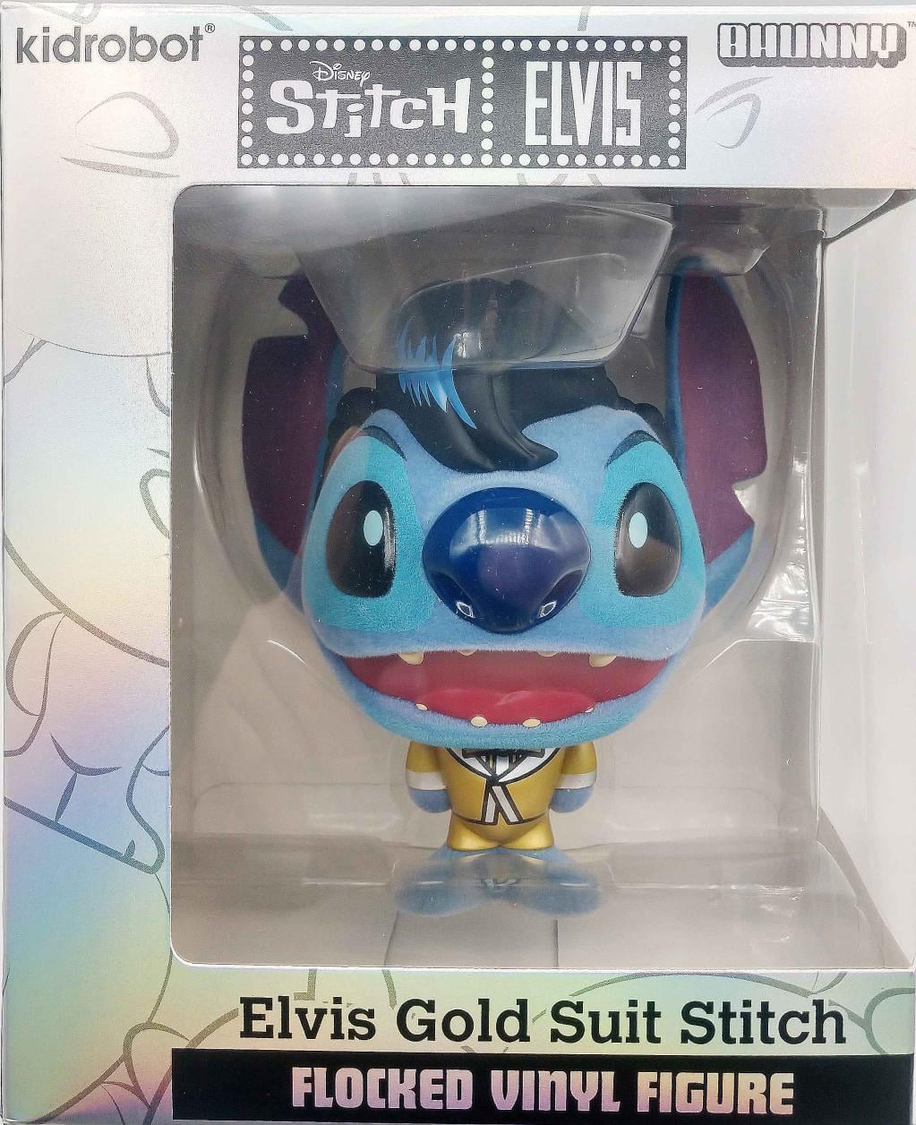 STITCH - Elvis Doré - Figurine Bhunny Flocked Vinyl - 10cm
