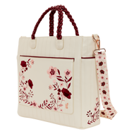 CREAM & RED - Floral - Tote Bag convertible Loungefly