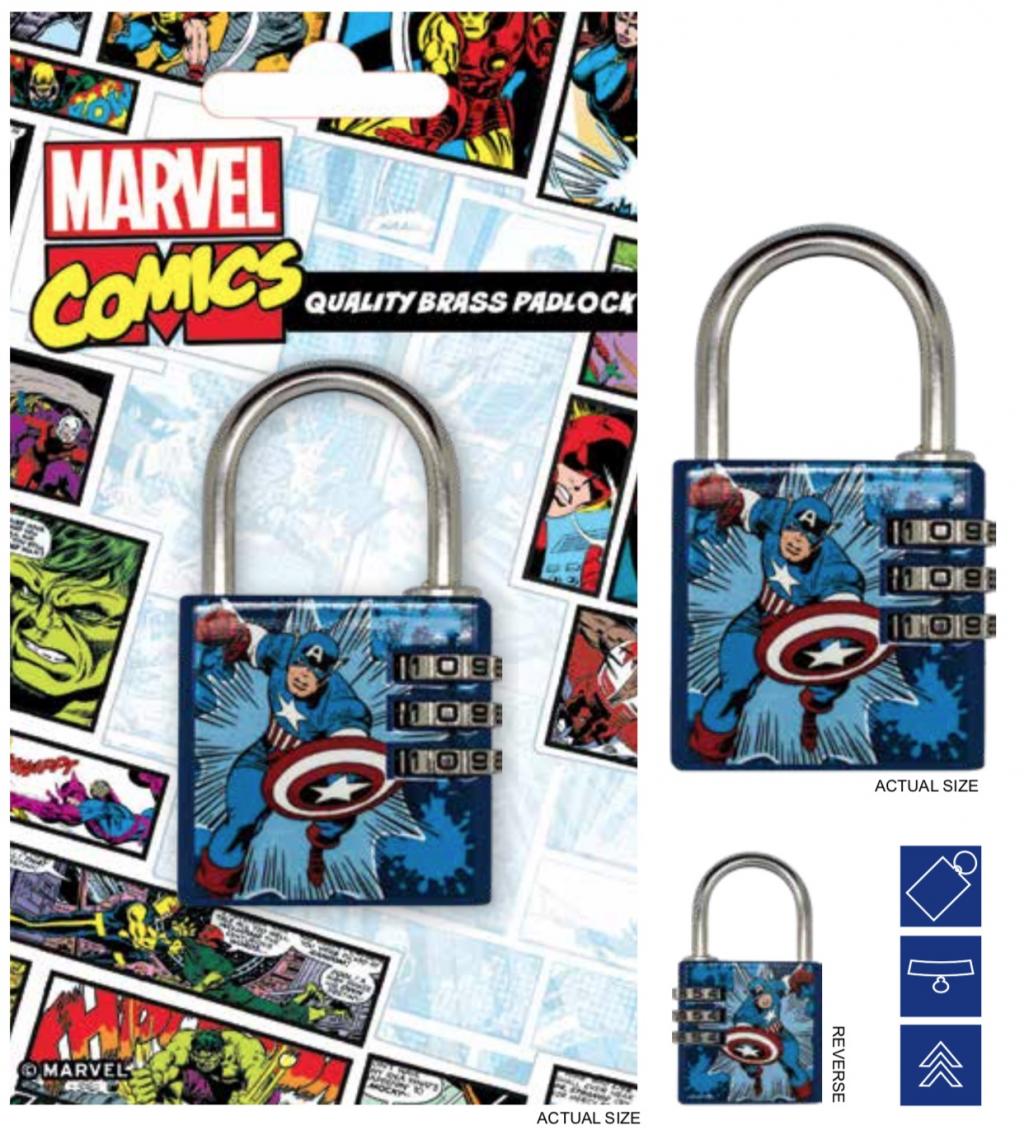 MARVEL - Cadenas avec code - Captain America