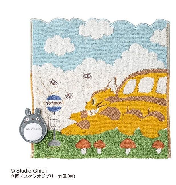 MON VOISIN TOTORO - Chatbus en chemin - Mini Serviette 25x25cm