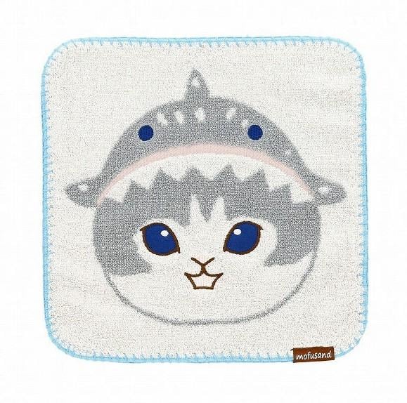 MOFUSAND - Chaton-Nyan Requin - Mini Serviette 25x25cm