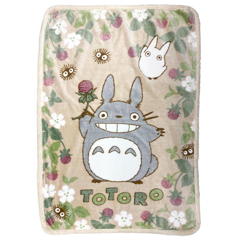 MON VOISIN TOTORO - Totoro Framboise - Couverture Fluffy 100x140cm