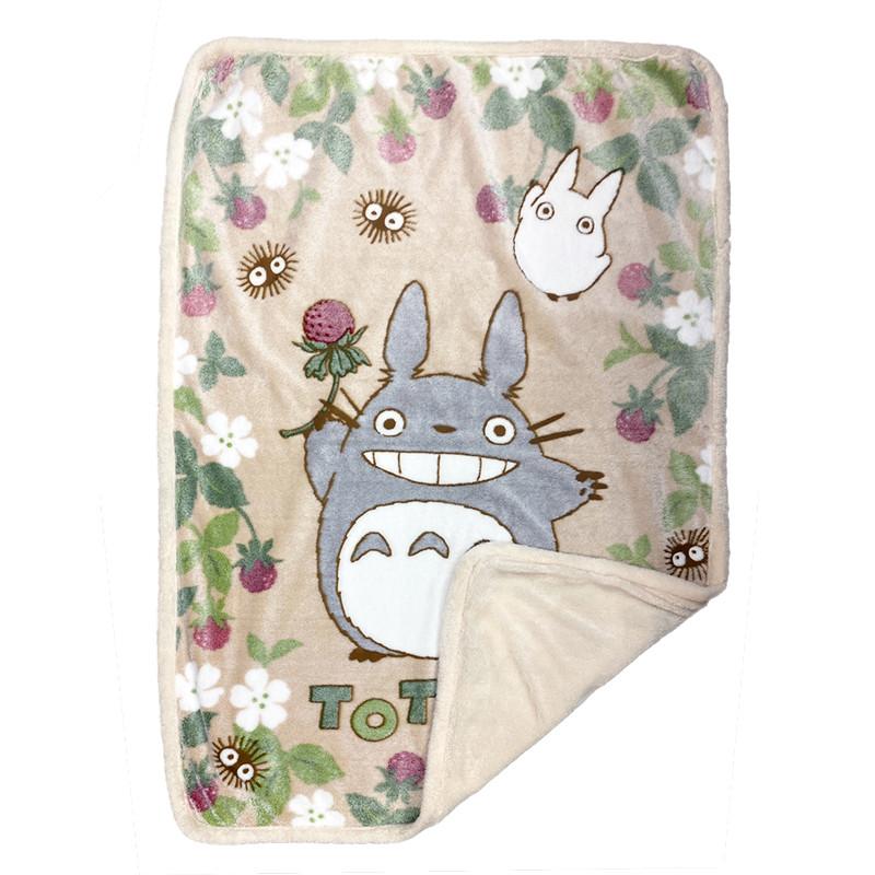 MON VOISIN TOTORO - Totoro Framboise - Couverture Fluffy 100x140cm