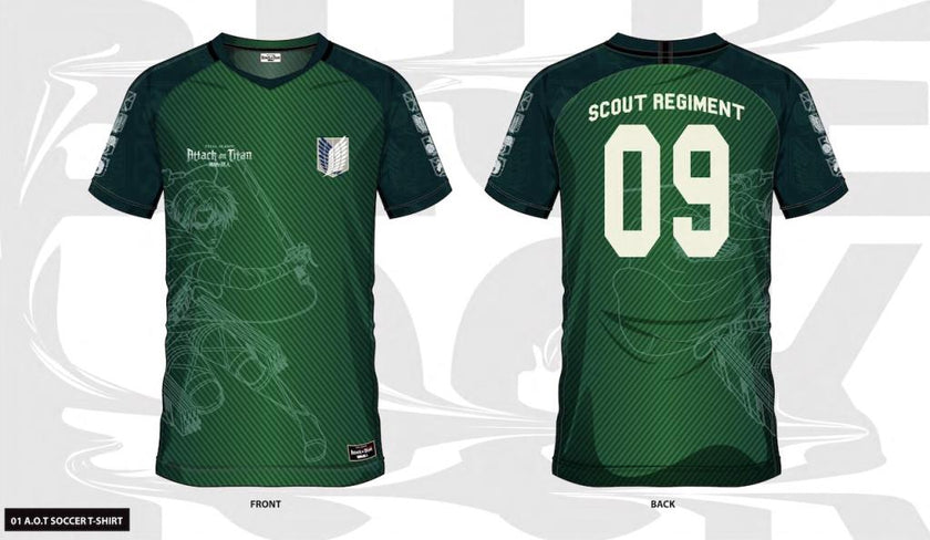 L'ATTAQUE DES TITANS - Scout Regiment 09 - Maillot de Foot Homme (L)