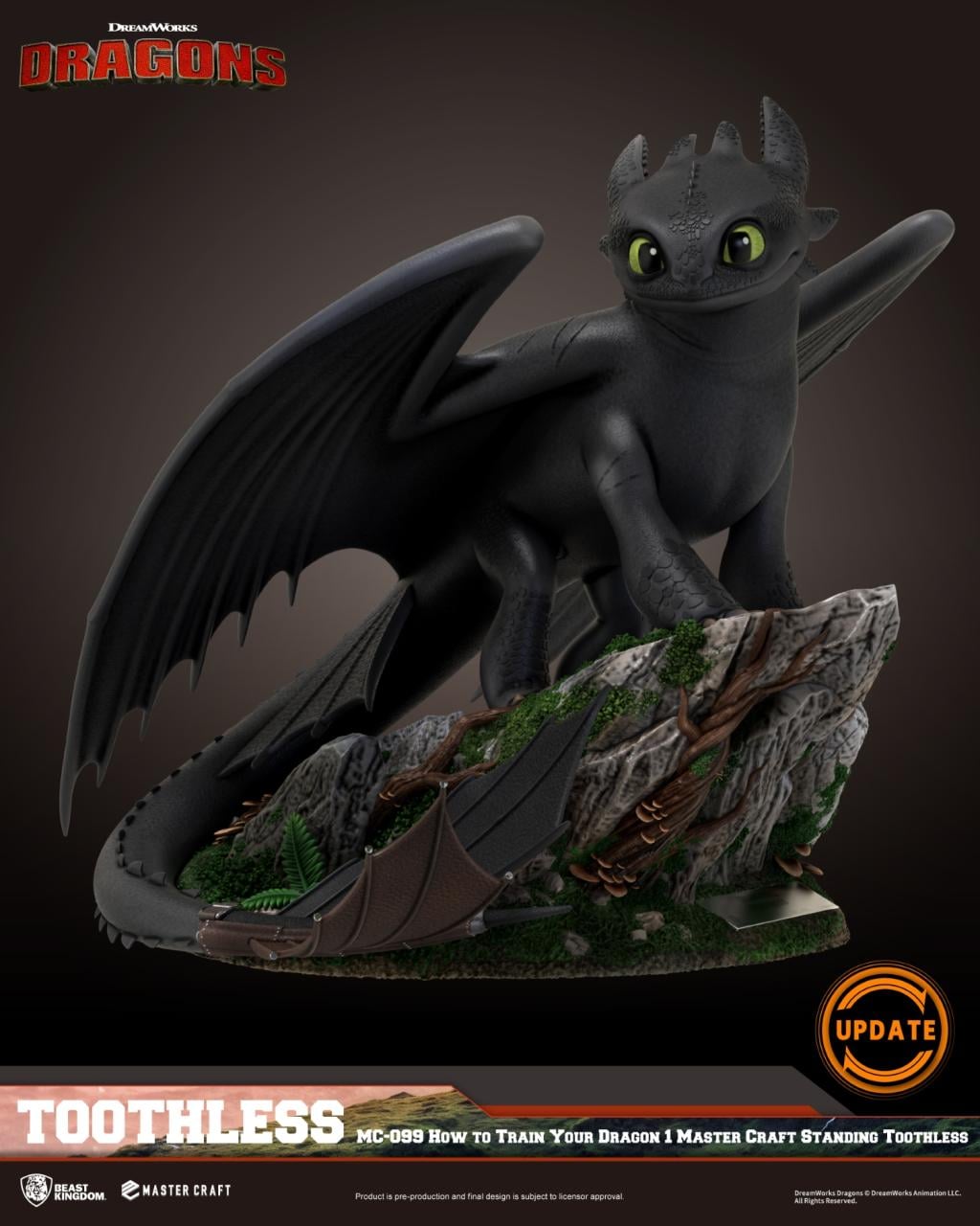 DRAGON - Krokmou - Statuette Master Craft 31cm