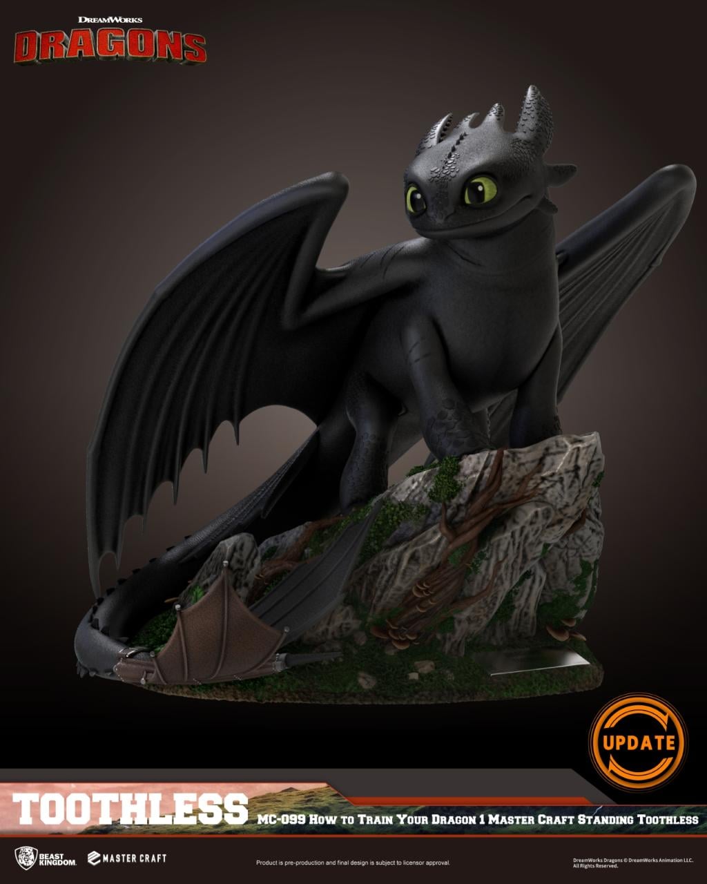 DRAGON - Krokmou - Statuette Master Craft 31cm