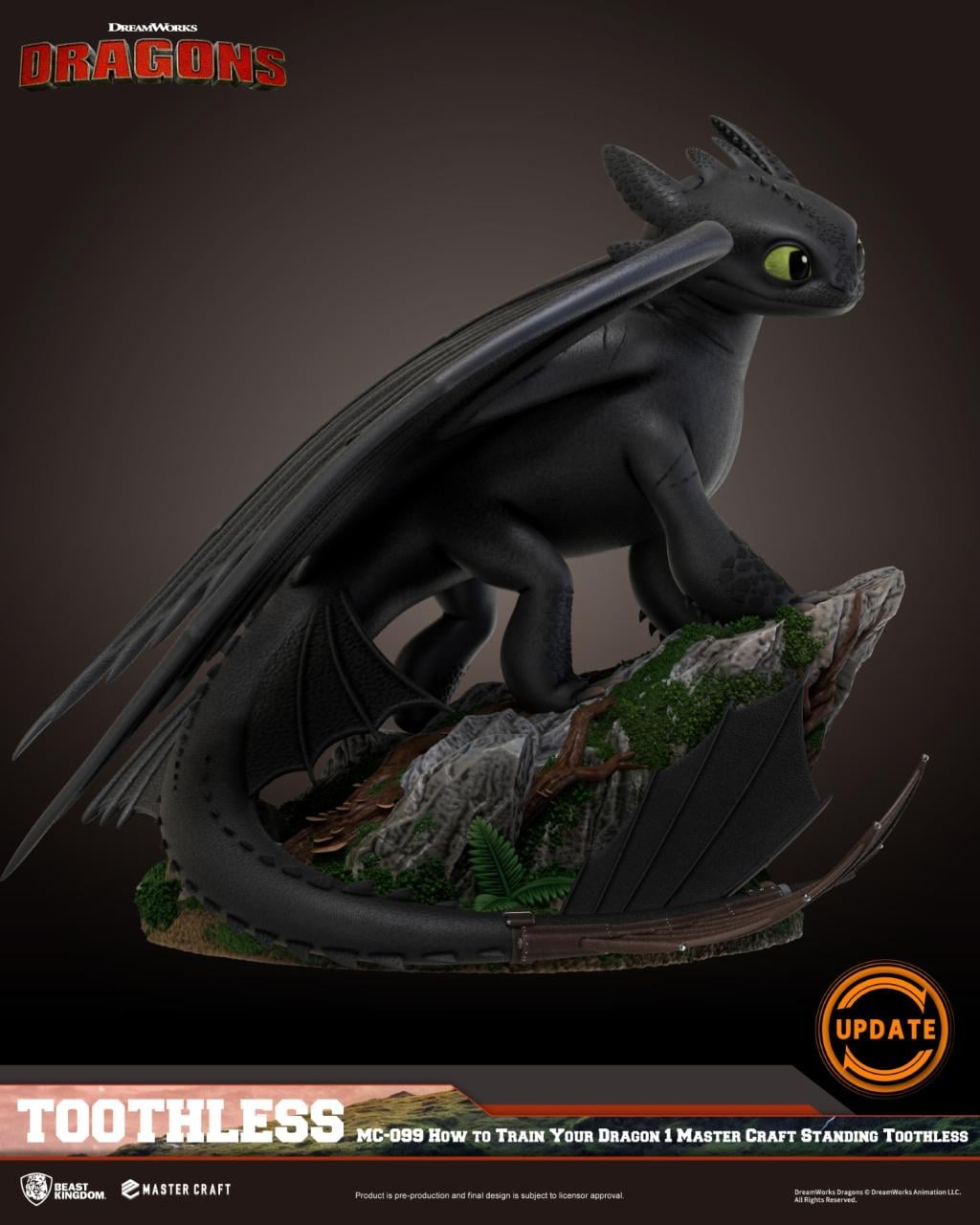 DRAGON - Krokmou - Statuette Master Craft 31cm