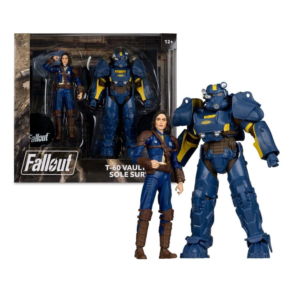 FALLOUT 4 - T-60 Vault tec & Sole Survivor - Pack 2 Figurine 18cm