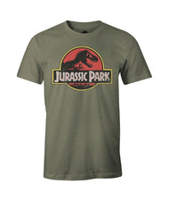 JURASSIC PARK - T-Shirt Vintage Logo - KAKI (S)