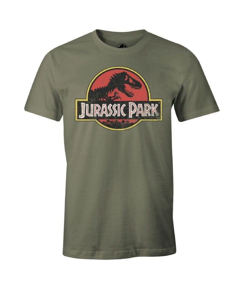 JURASSIC PARK - T-Shirt Vintage Logo - KAKI (S)