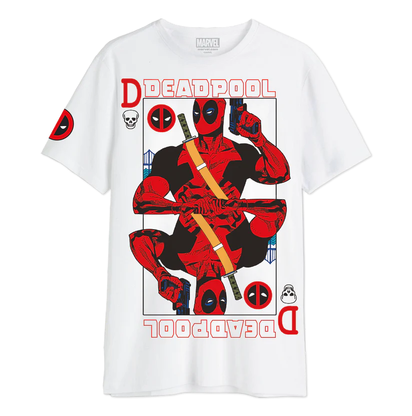 MARVEL - Carte Deadpool - T-Shirt Oversize Homme (XXL)