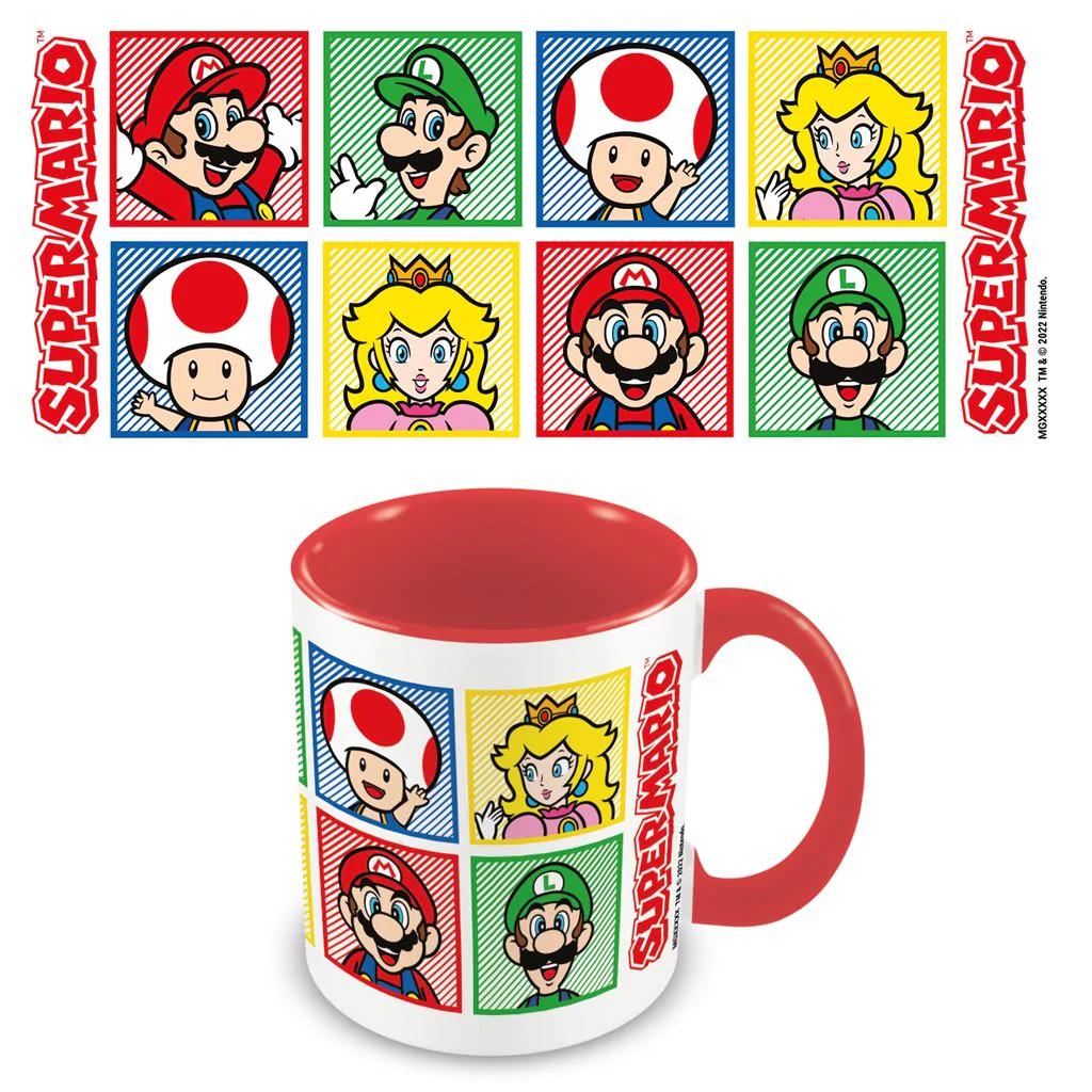 SUPER MARIO - 4 Couleur - Mug intérieur coloré 315ml