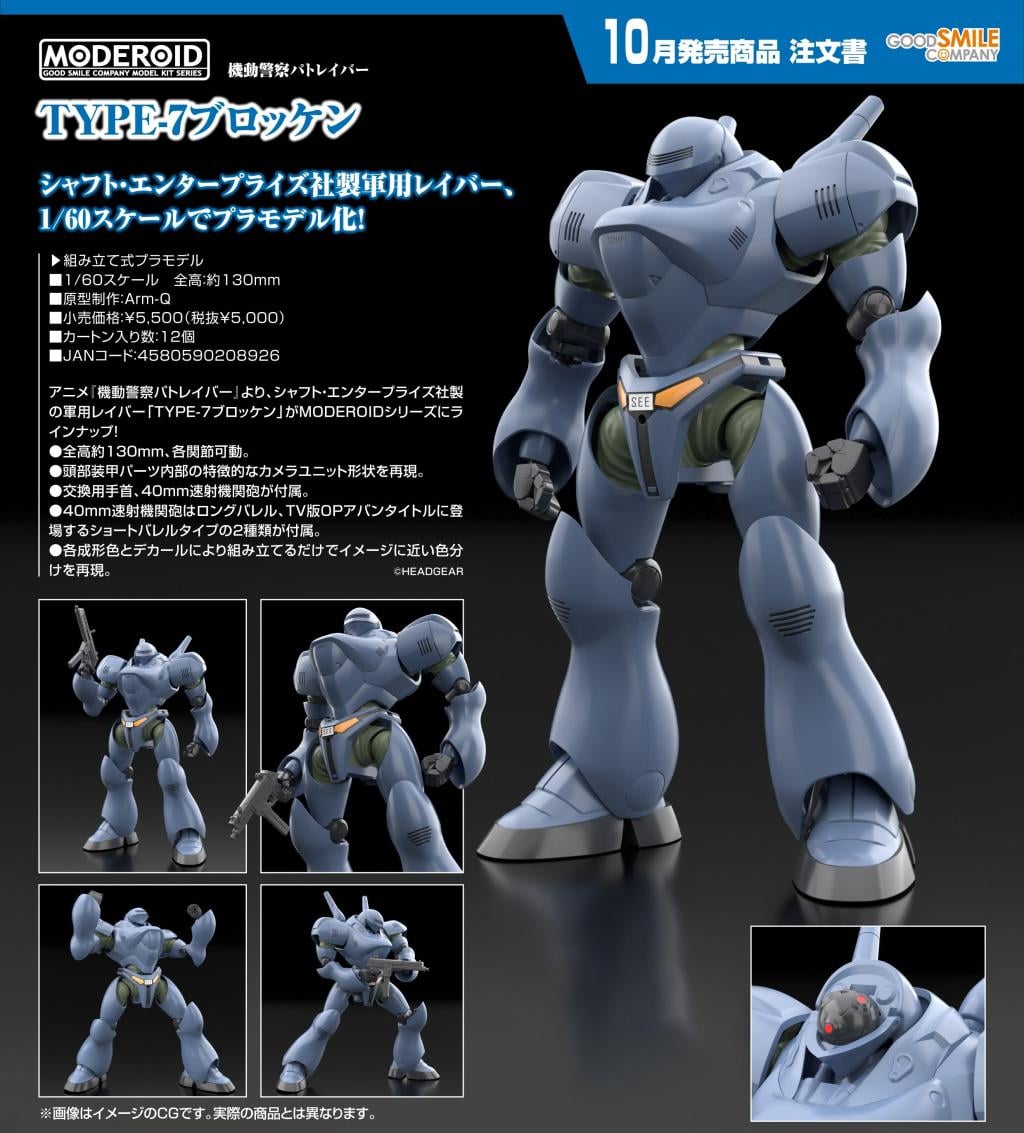 MOBILE POLICE PATLABOR- Moderoid Type7 Brocken - 13cm